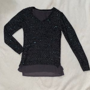 Gray color Knit sequin sweater Size M